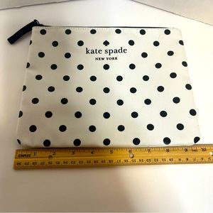 Kate Spade Black & White Polka Dot Cosmetic bag. Brand new.